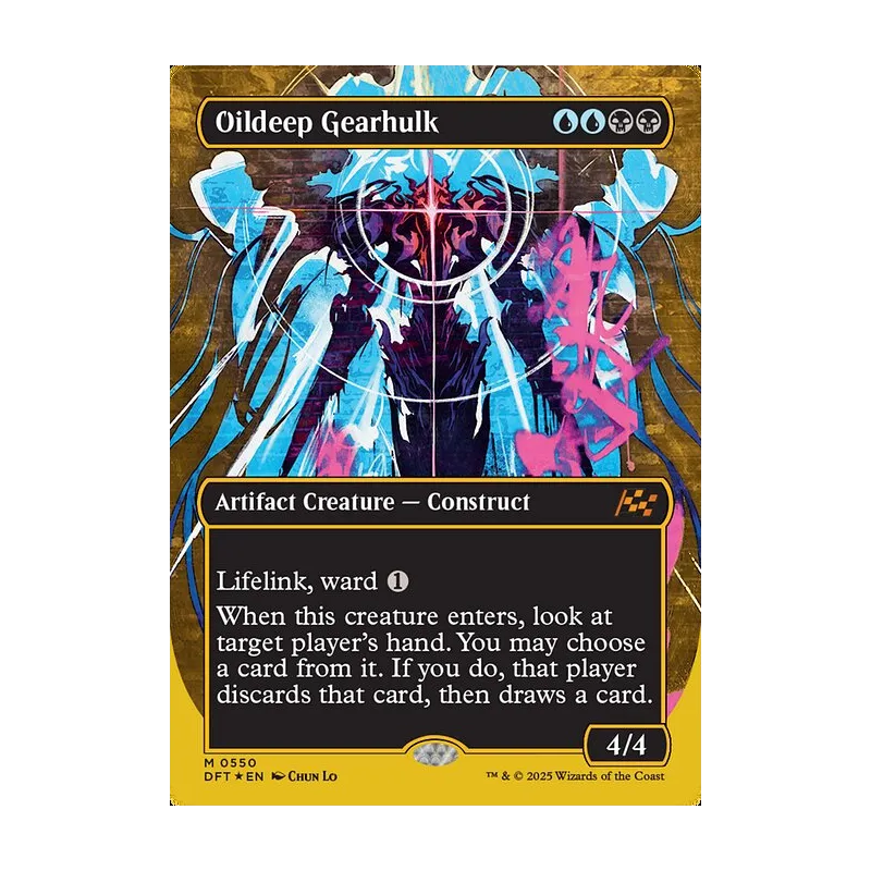 Oildeep Gearhulk (Borderless) (First-Place Foil) - Aetherdrift (Foil Near Mint)