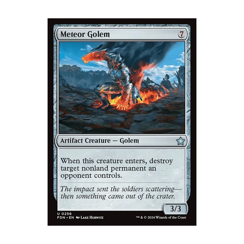 Meteor Golem - Foundations (Foil Near Mint)