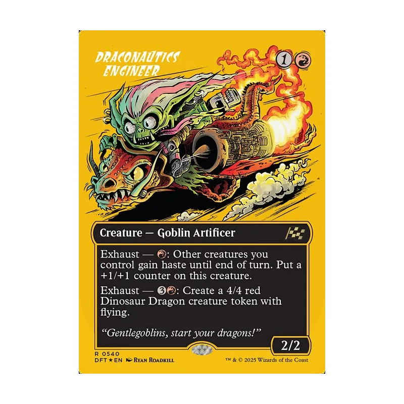 Draconautics Engineer (Borderless) (First-Place Foil) - Aetherdrift (Foil Near Mint)