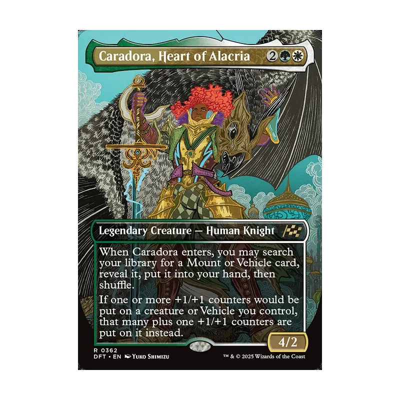 Caradora, Heart of Alacria (Borderless) - Aetherdrift (Near Mint)