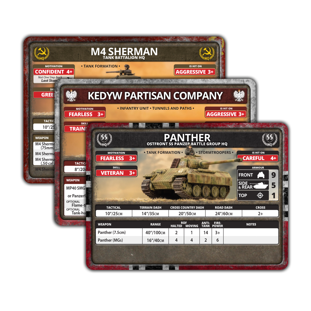 Flames of War WW2: Operation Bagration - Reinforcement Unit Cards