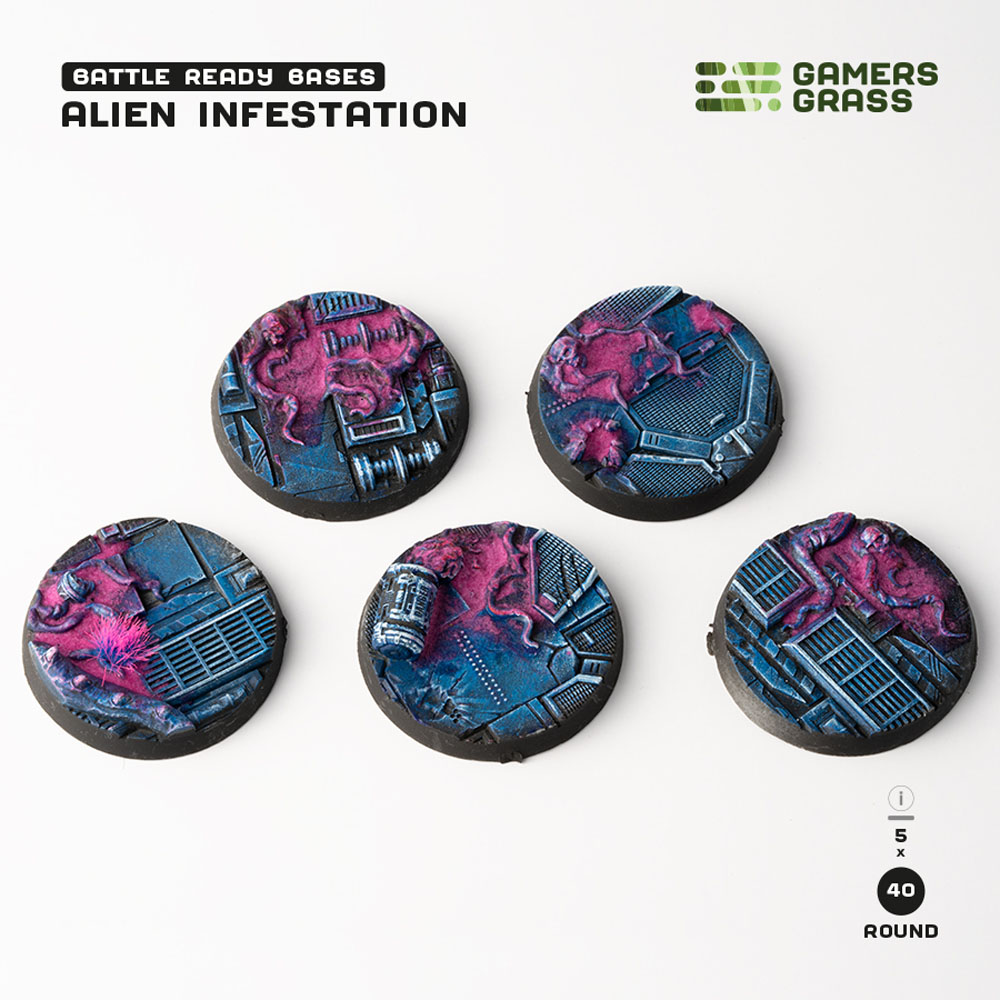 Battle Ready Bases: Alien Infestation - Round 40mm (5)