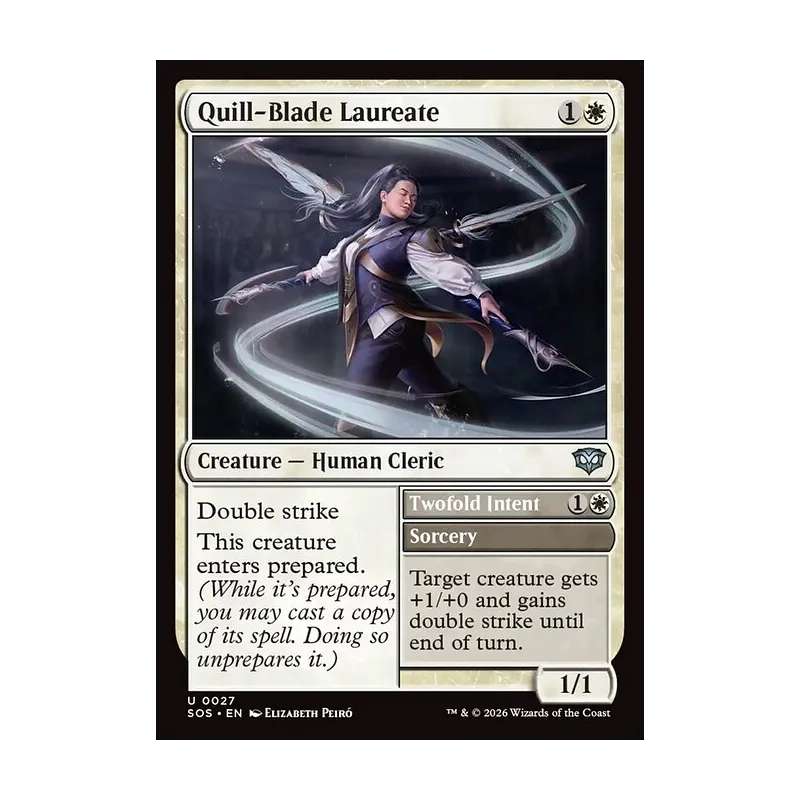 Quill-Blade Laureate // Twofold Intent - Secrets of Strixhaven (Near Mint)
