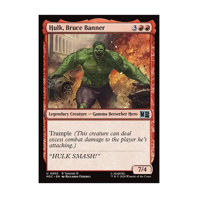 hulk mtg card Origin of the [SGL-MTG-MSC-728-ENN] The Gathering (MTG) card images and symbols Wizards of the Coast The Hulk by GunsFoHire Altered