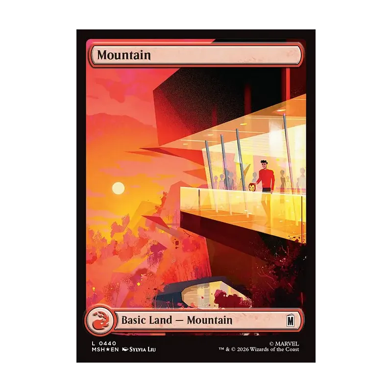 Mountain (0440) (Surge Foil) - Marvel Super Heroes (Foil Near Mint)