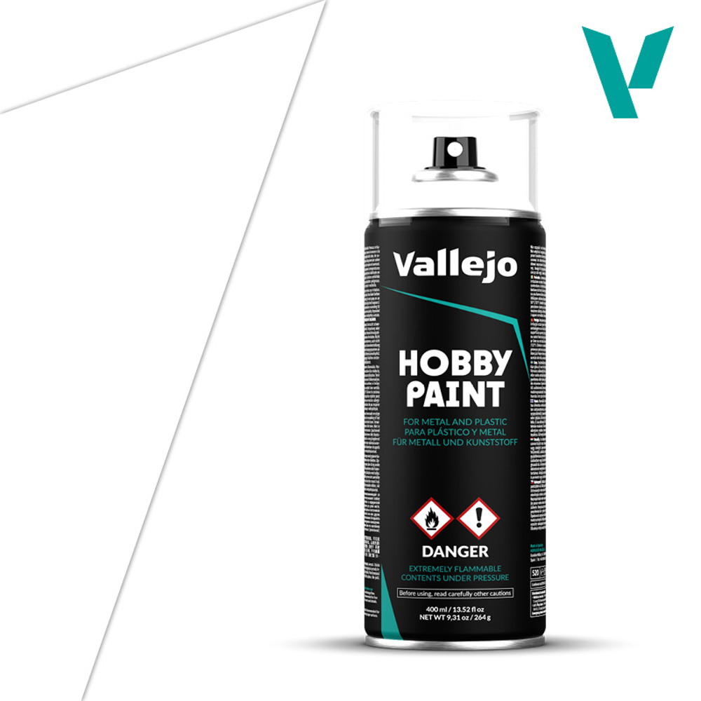 Vallejo Hobby Paint Aerosol: White (400ml)