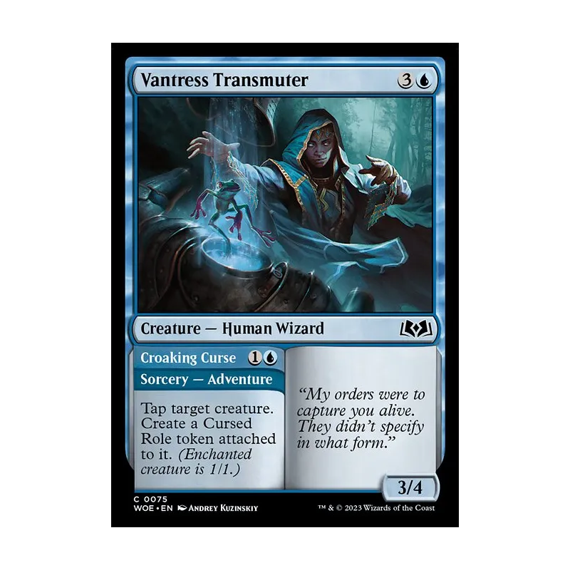 Vantress Transmuter // Croaking Curse - Wilds of Eldraine (Near Mint)