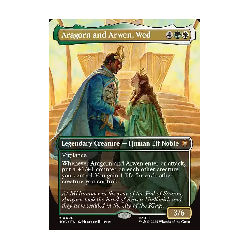 Aragorn and Arwen, Wed (Borderless) - The Hobbit Eternal (Near Mint)