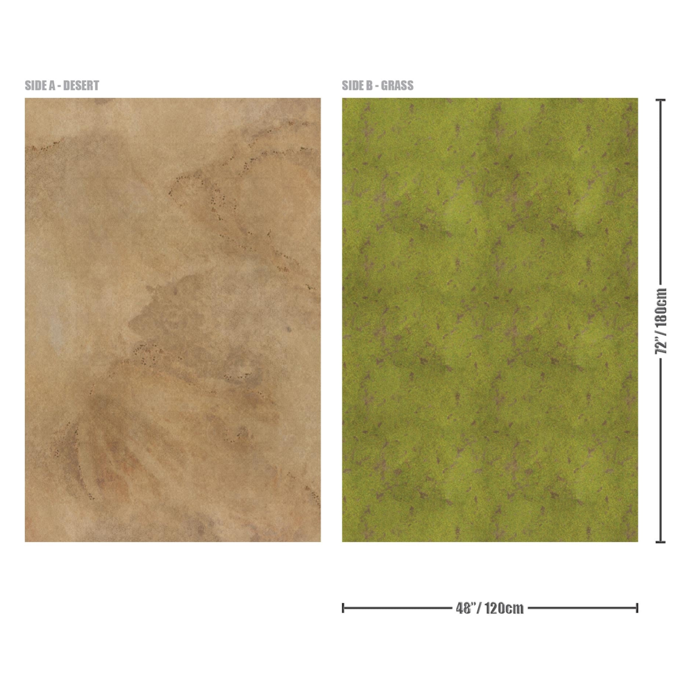 Battlefield in a Box: Gaming Mat - Desert/Grass (48 x 72in)
