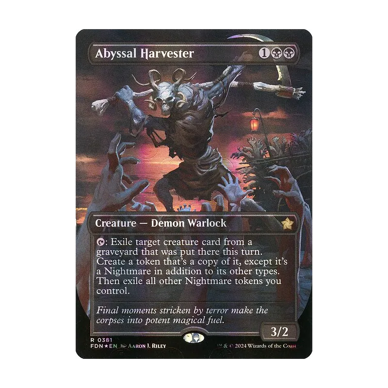 Abyssal Harvester (Borderless) (Mana Foil) - Foundations (Foil Near Mint)