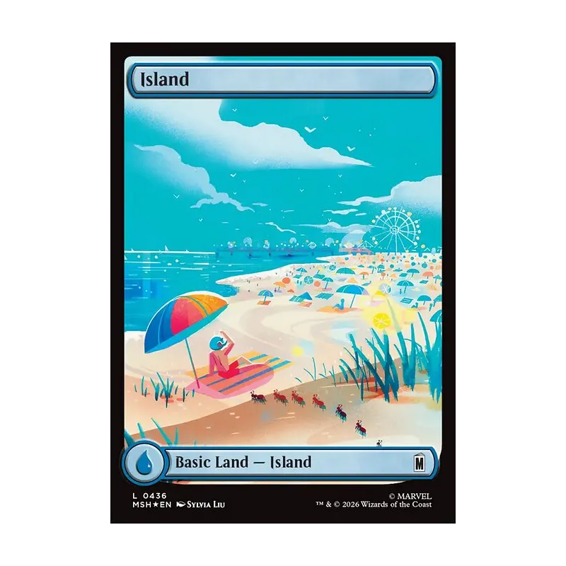 Island (0436) (Surge Foil) - Marvel Super Heroes (Foil Near Mint)