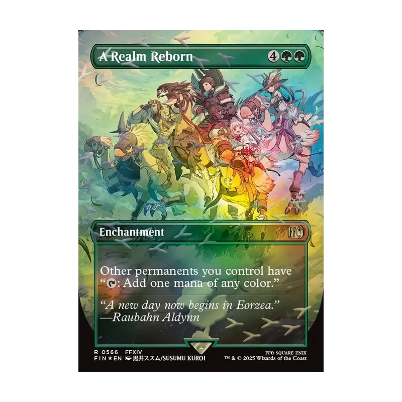 A Realm Reborn (Borderless) (Chocobo Track Foil) - Final Fantasy (Foil Near Mint)
