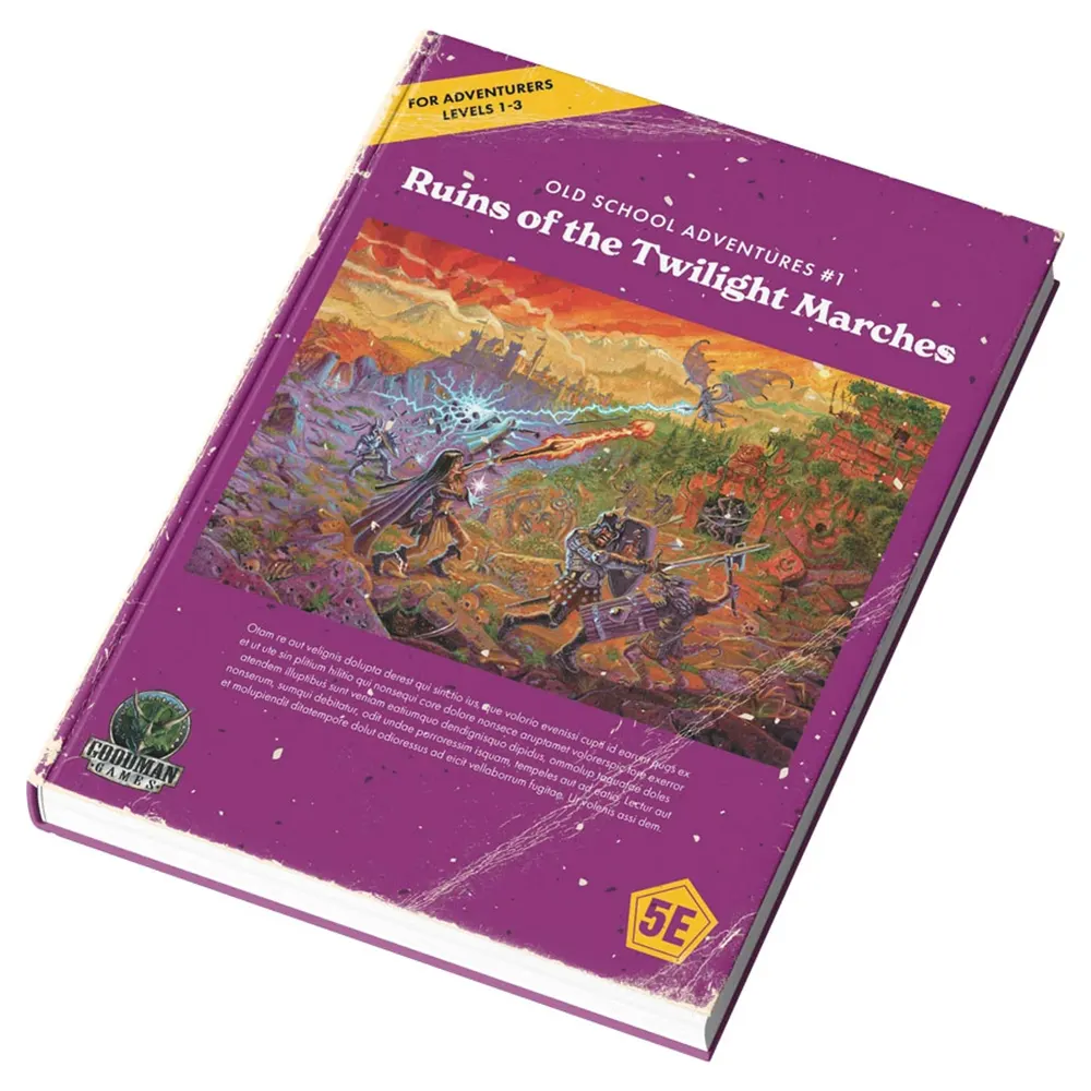 Old School Adventures #1: Ruins of the Twilight Marches (D&D 5E Compatible) (Preorder)