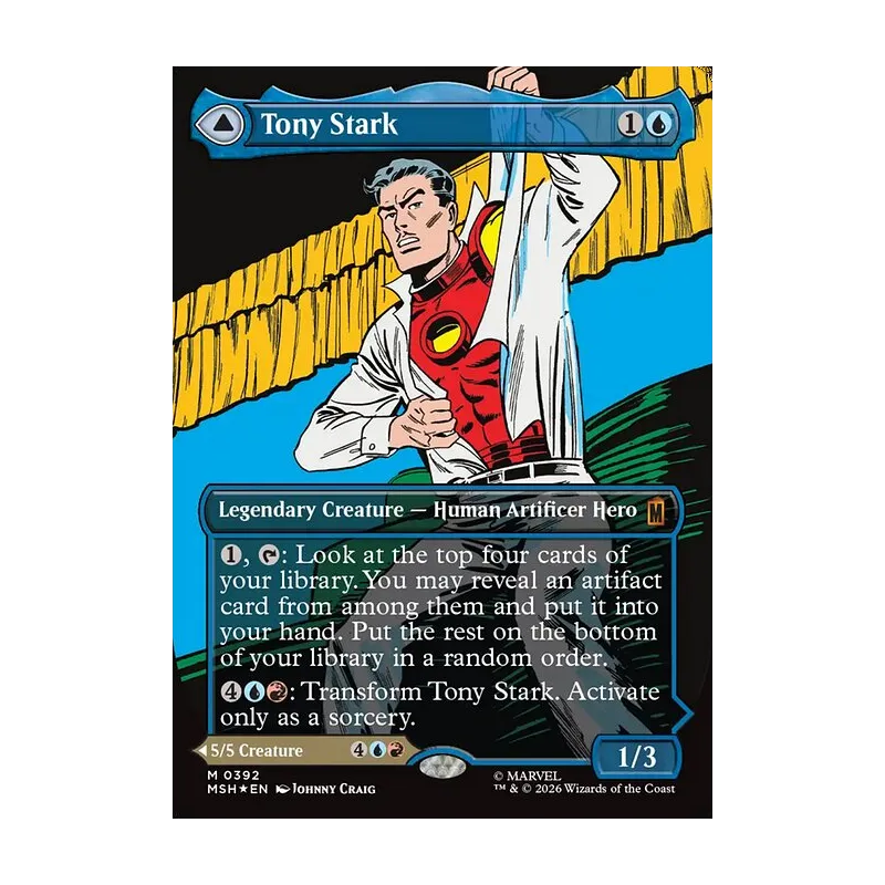 Tony Stark / The Invincible Iron Man (Borderless) (0392) - Marvel Super Heroes (Foil Near Mint)