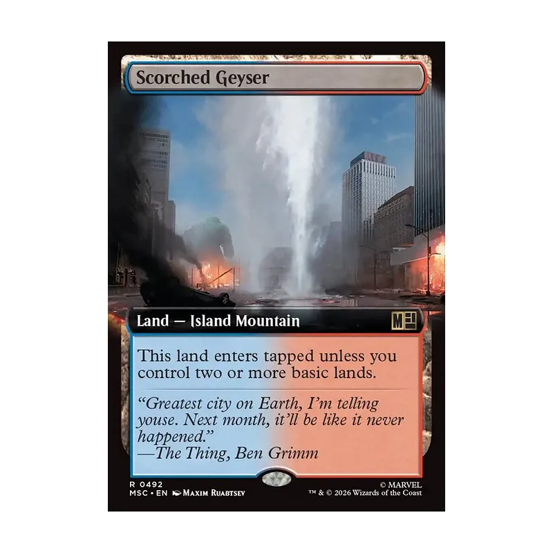 Scorched Geyser (Extended Art) - Marvel Super Heroes Commander (Near Mint)