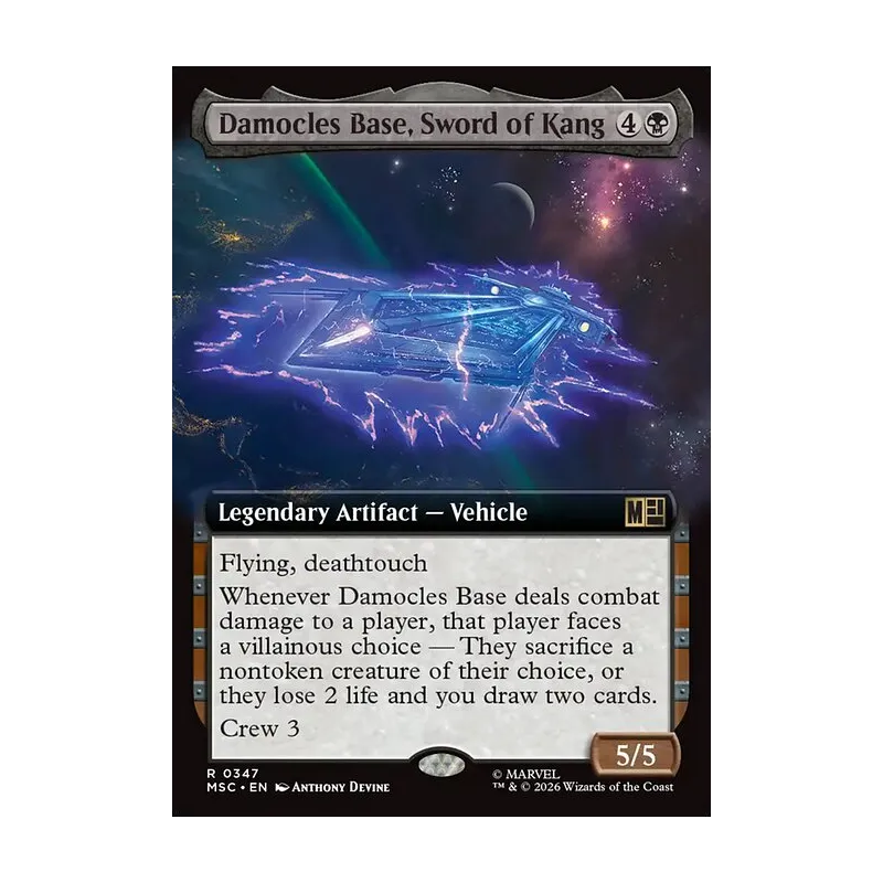 Damocles Base, Sword of Kang (Extended Art) - Marvel Super Heroes Commander (Near Mint)