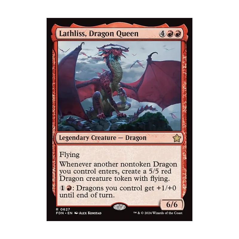 Lathliss, Dragon Queen - Foundations (Near Mint)