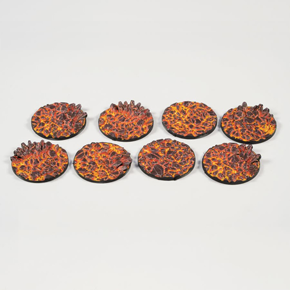 Battle Ready Toppers: Molten Lava - Round 32mm (8) (Preorder)