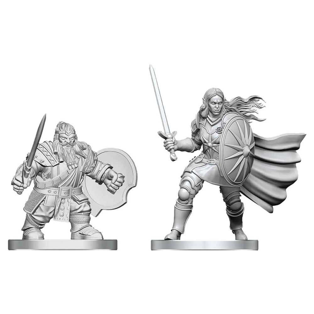 D&D Nolzur's Marvelous Unpainted Minis: Dwarf Fighter & Orc Paladin (Preorder)