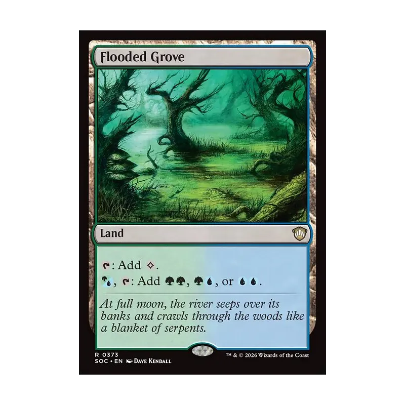 Flooded Grove - Secrets of Strixhaven Commander (Near Mint)