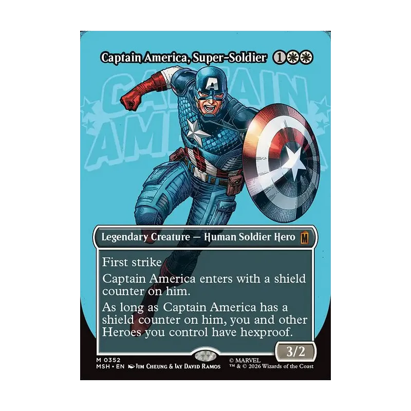 Captain America, Super-Soldier (Borderless) (0352) - Marvel Super Heroes (Near Mint)