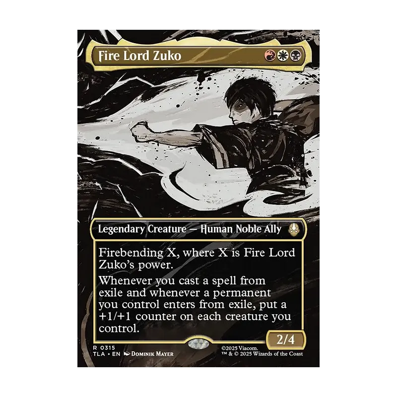 Fire Lord Zuko (Borderless) - Avatar: The Last Airbender (Near Mint)