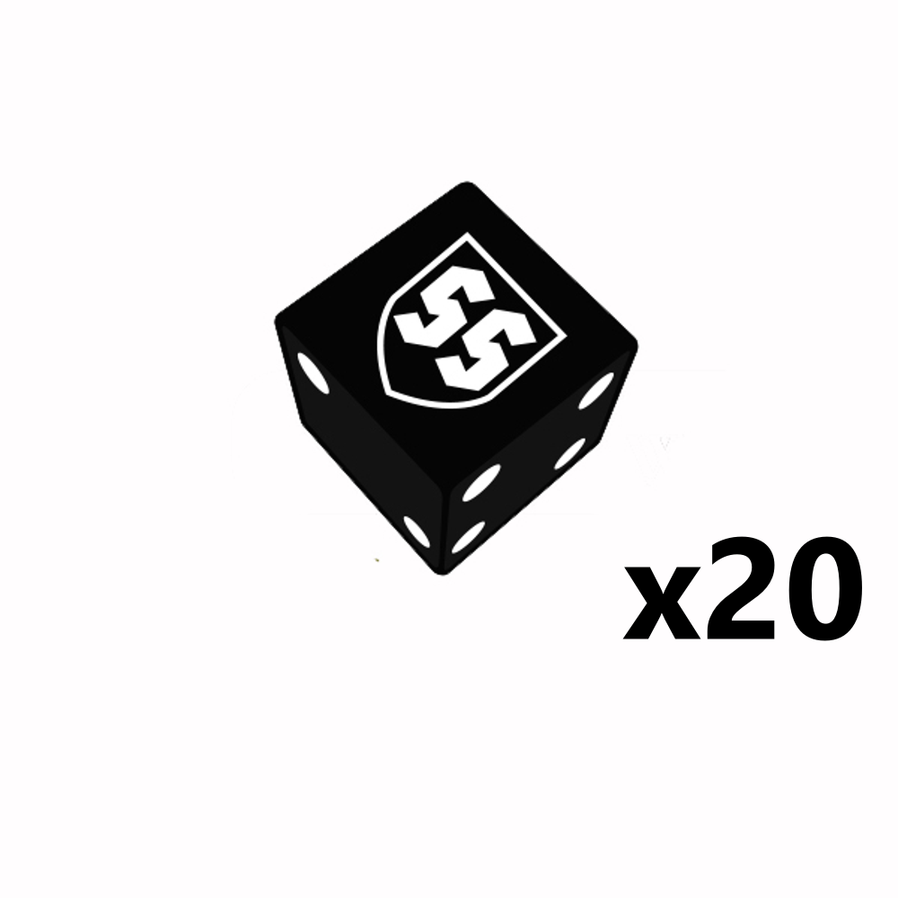 Flames of War WW2: German - Waffen-SS Dice Set (20)