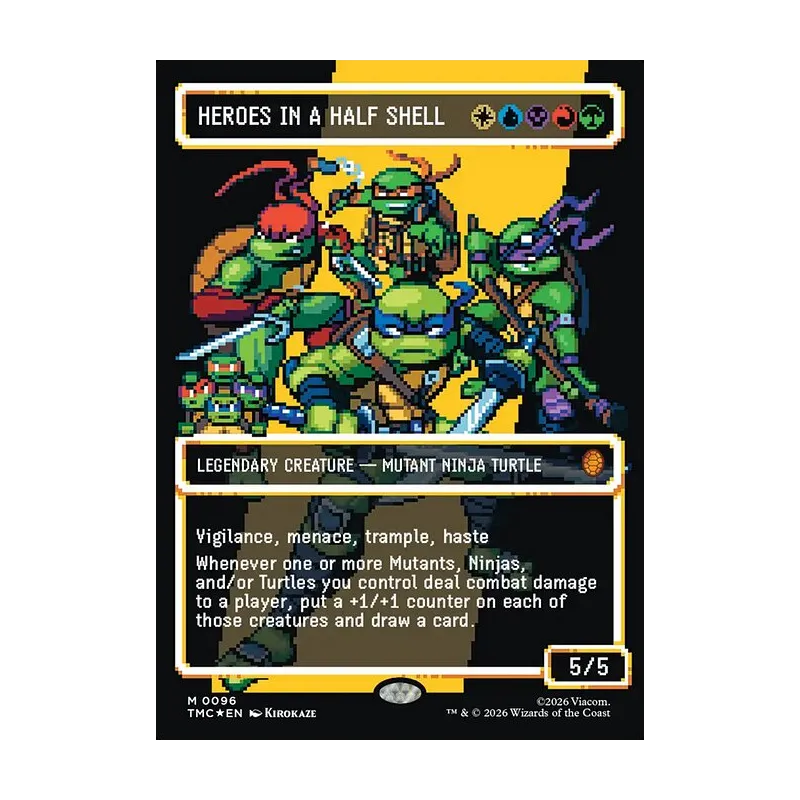 Heroes in a Half Shell (0096) (Borderless) (Surge Foil) - Teenage Mutant Ninja Turtles Commander (Foil Near Mint)