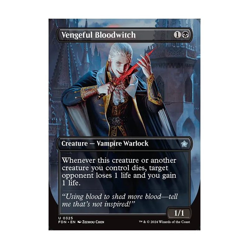 Vengeful Bloodwitch (Borderless) - Foundations (Near Mint)
