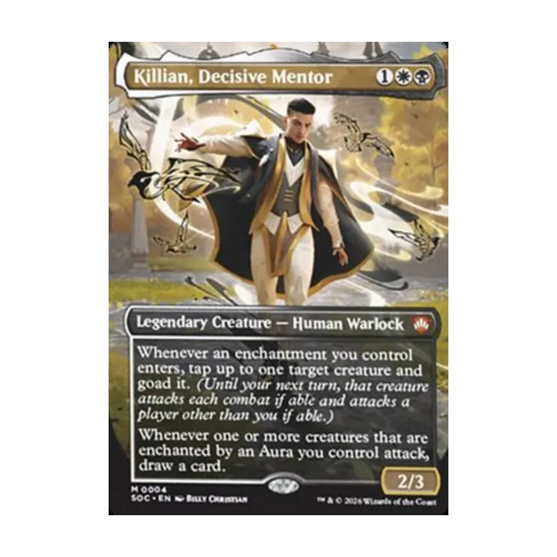 Killian, Decisive Mentor (Borderless) - Secrets of Strixhaven Commander (Near Mint)