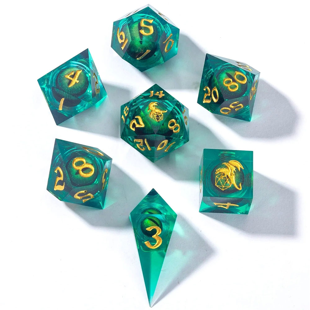 Sharp-Edge Polyhedral Dice Set: Always Watching - Beholder's Gaze (7) (Last Chance) Sharp-Edge Polyhedral Dice Set: Always Watching - Beholder's Gaze (7) (Last Chance)