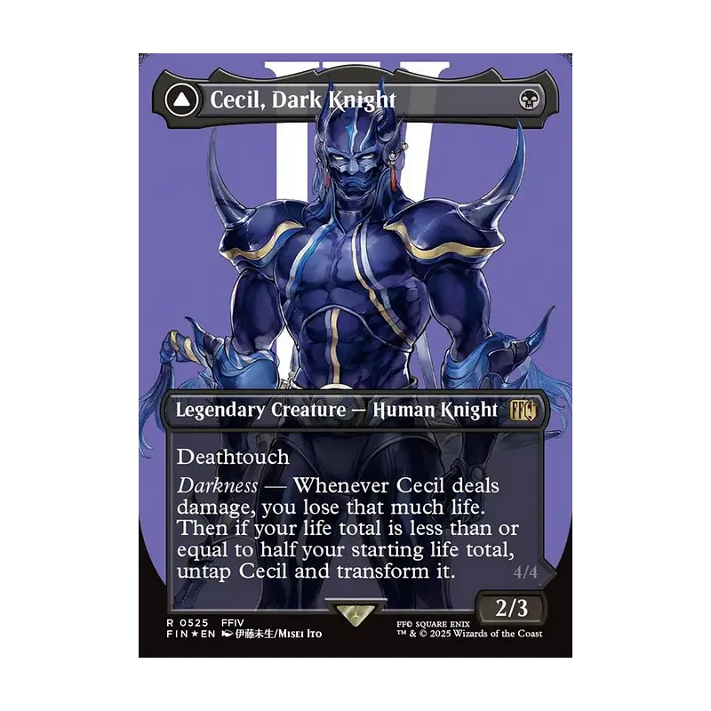 Cecil, Dark Knight // Cecil, Redeemed Paladin (Borderless) (Surge Foil) - Final Fantasy (Foil Near Mint)