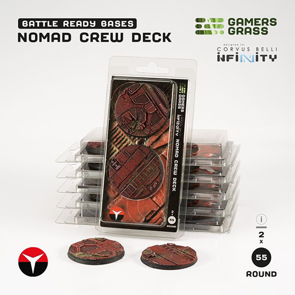Battle Ready Bases: Nomad Crew Deck - Round 55mm (2)