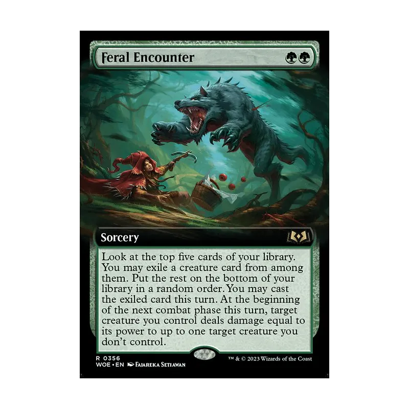 Feral Encounter (Extended Art) - Wilds of Eldraine (Near Mint)