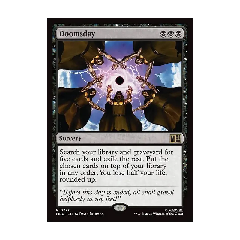 doomsday mtg card Is a miscut Excruicator worth something? The player discards that card. Doomsday | Marvel Super Heroes