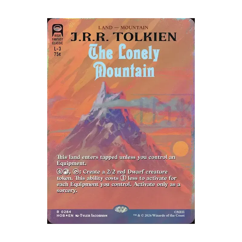 The Lonely Mountain (Borderless) (Surge Foil) - The Hobbit (Foil Near Mint)