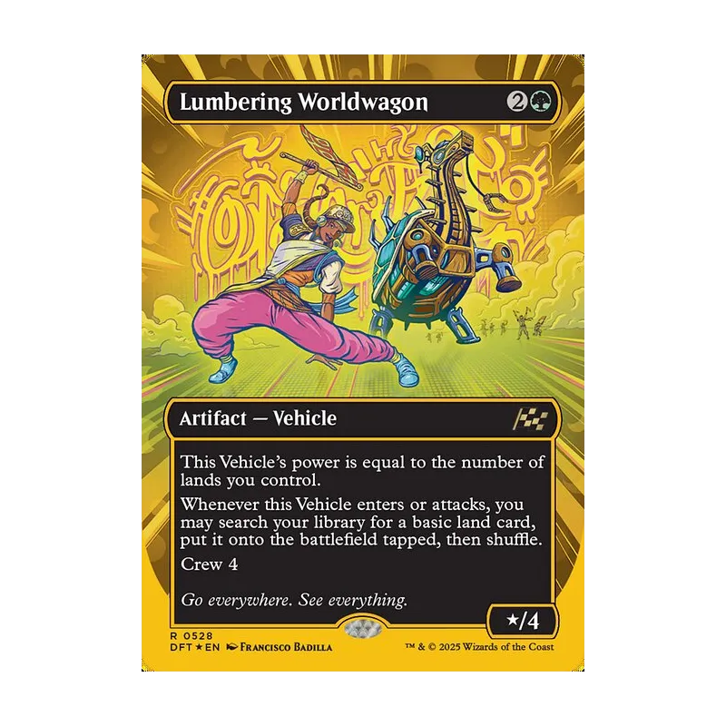 Lumbering Worldwagon (Borderless) (First-Place Foil) - Aetherdrift (Foil Near Mint)