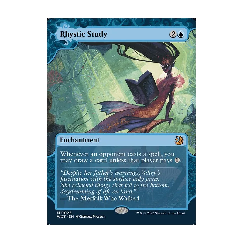rhystic cards mtg FOIL] Study - Prophecy - English copy written or trademarked by WOTC are not used and any overlapping text or names are pure coincidence Rhystic Study – MTG Proxy