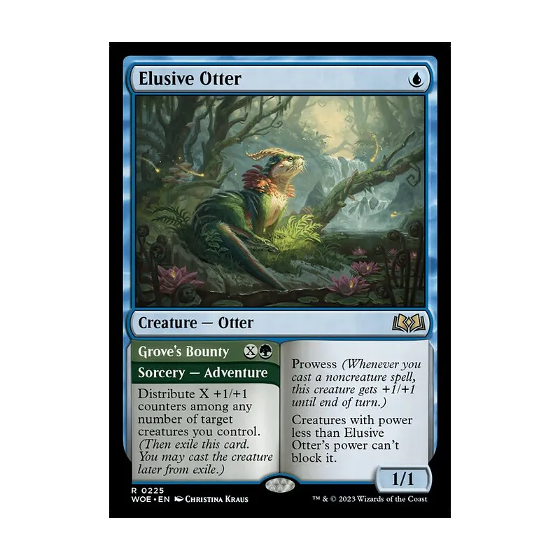 Elusive Otter // Grove's Bounty - Wilds of Eldraine (Near Mint)
