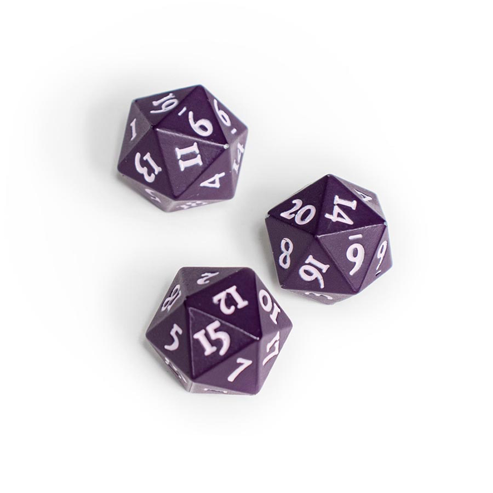 Vivid Heavy Metal d20 Dice Set: Midnight Plum (2)
