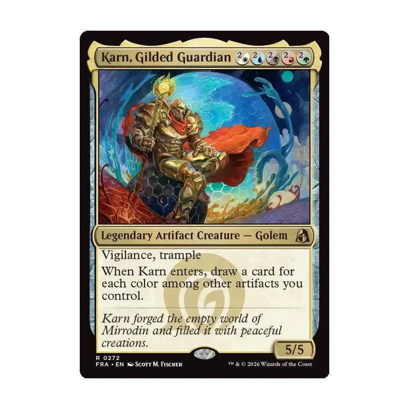 Karn, Gilded Guardian - Reality Fracture (Near Mint)