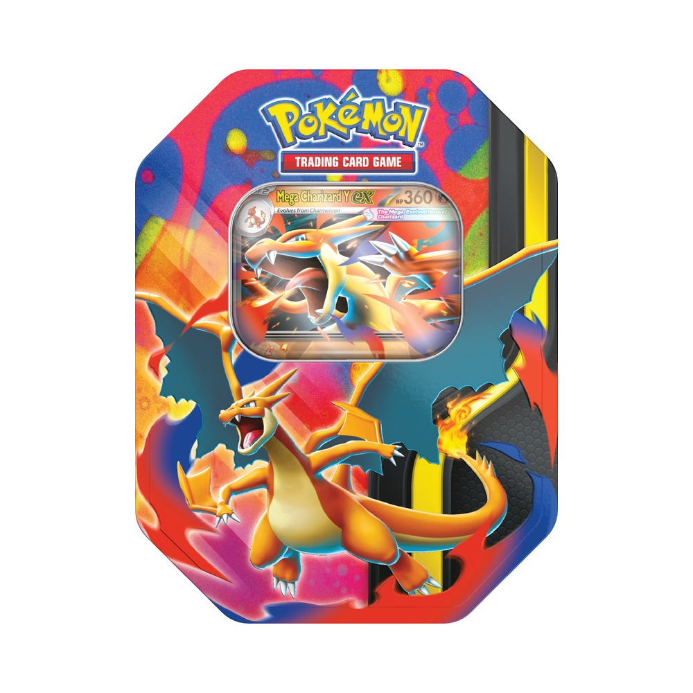 Pokemon TCG: Mega Charizard Tin - Mega Charizard Y ex (Preorder)
