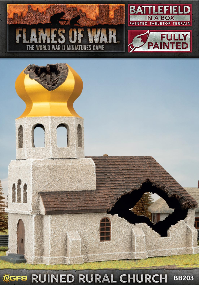 Flames of War: Battlefield in a Box - Ruined Rural Church (New Arrival)