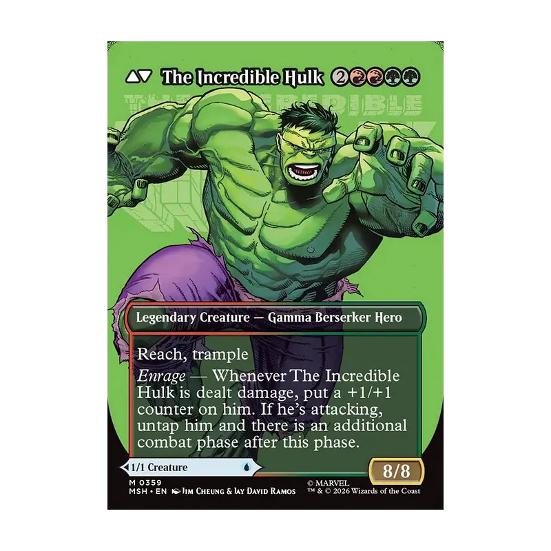 Bruce Banner / The Incredible Hulk (Borderless) (0359) - Marvel Super Heroes (Near Mint)