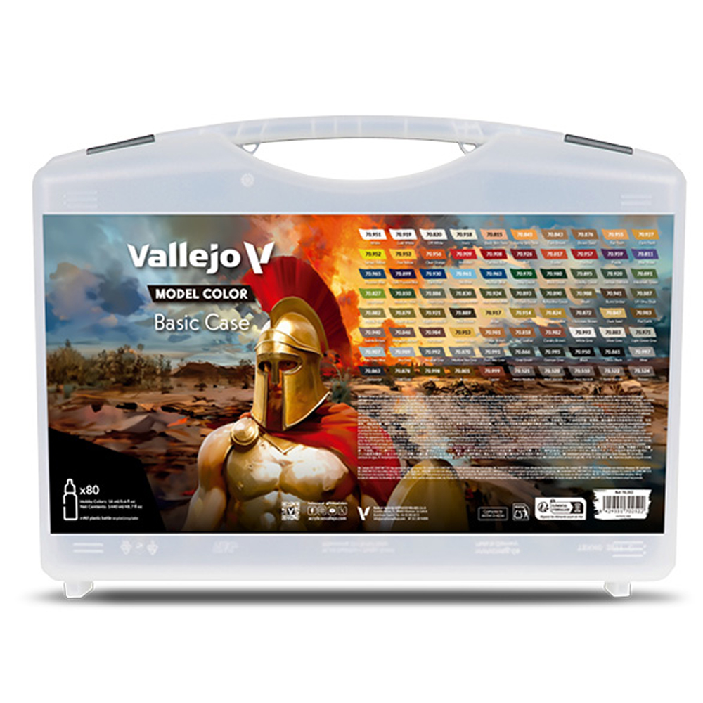 Acrylicos Vallejo Model Color - 72 Basic Colors Set in Plastic Case Acrylicos Vallejo Model Color - 72 Basic Colors Set in Plastic Case
