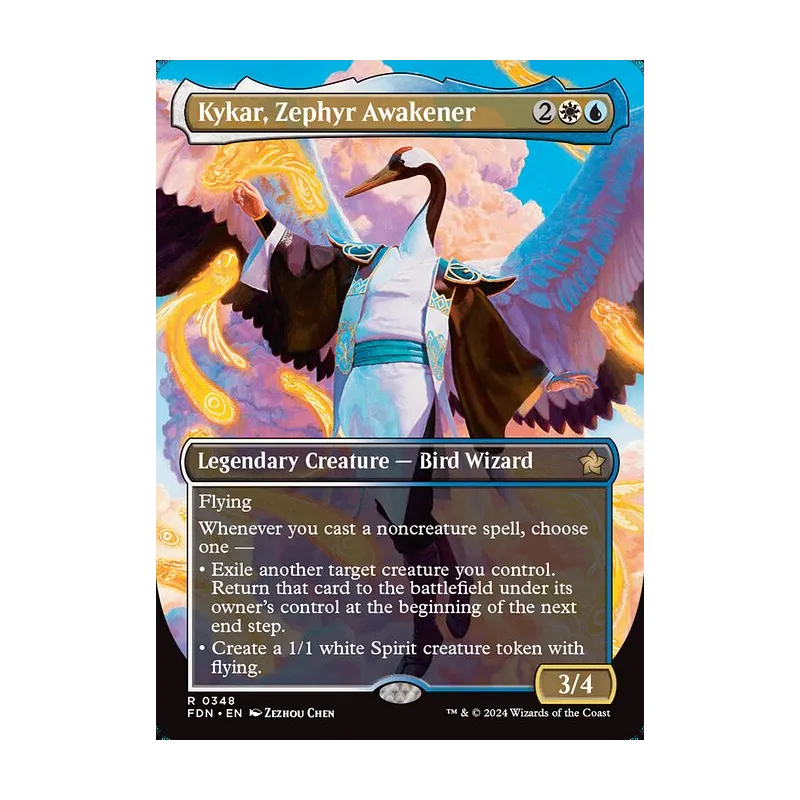 Kykar, Zephyr Awakener (Borderless) - Foundations (Near Mint)