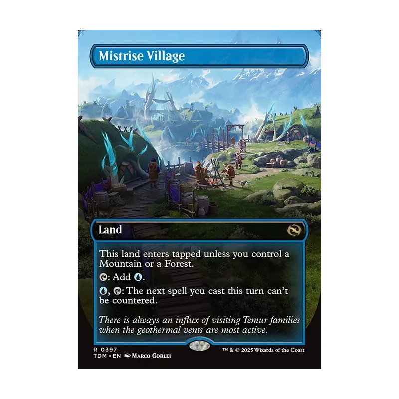 Mistrise Village (Borderless) - Tarkir: Dragonstorm (Near Mint)