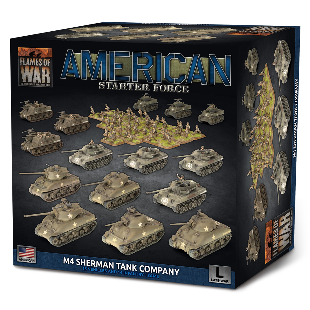 Flames of War WW2: American Starter Force - M4 Sherman Tank Company (Preorder)