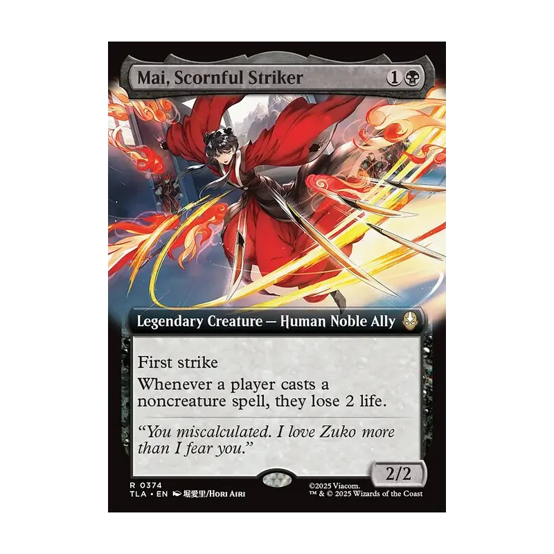 Mai, Scornful Striker (Extended Art) - Avatar: The Last Airbender (Near Mint)