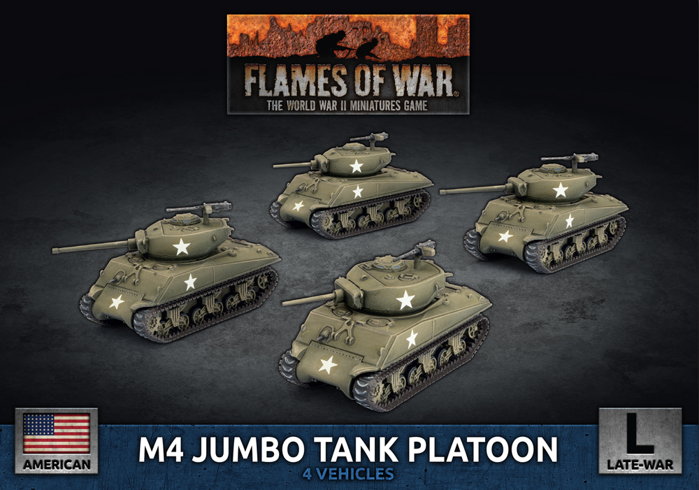 Flames of War WW2: American - M4 Jumbo Tank Platoon